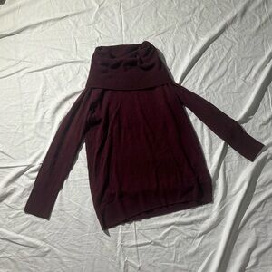 LOFT Women’s Burgundy Cowl Neck Sweater Size XL Extra Large
